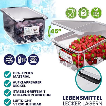 deuba® - lot de 6 boîtes de rangement de 5litres