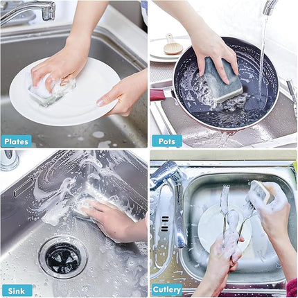 Distributeur de savon liquide 2 en 1 avec porte-éponge intégré