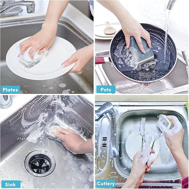 Distributeur de savon liquide 2 en 1 avec porte-éponge intégré