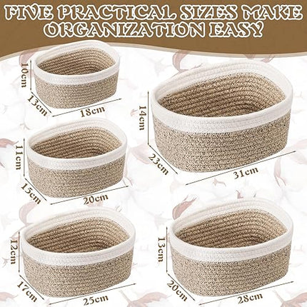 ZHHGOO - Lot de 5 Paniers de Rangement - E-menage