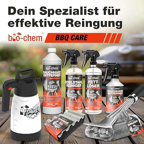 bio-chem Dissolvant de résine de fumée – 1000 ml avec flacon mélangeur et éponge de nettoyage - E-menage