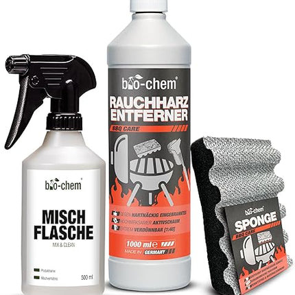 bio-chem Smoke Resin Remover – 1000ml with mixing bottle and cleaning sponge