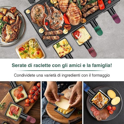 Yoassi - Lot de 8 mini poêles à raclette - E-menage