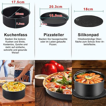 YINGRACE - Lot de 12 accessoires pour friteuse à air chaud