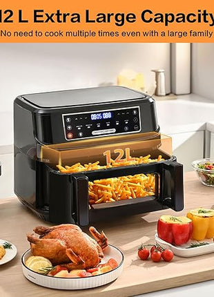 Friteuse à air chaud 2 chambres - E-menage