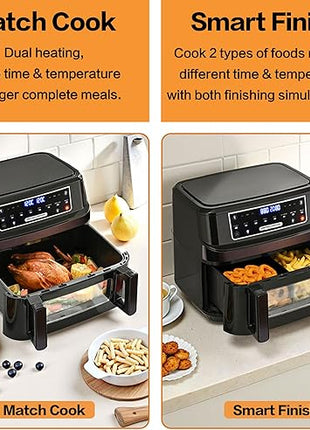 Friteuse à air chaud 2 chambres - E-menage