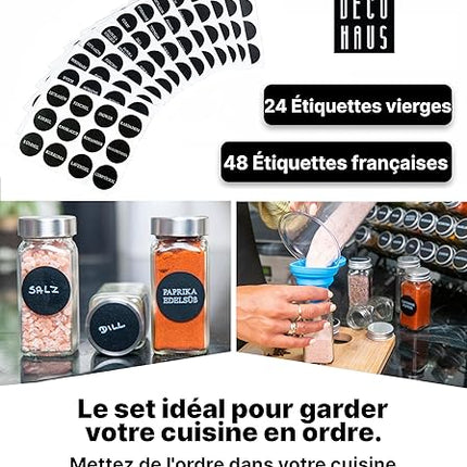 Deco haus® - etagere à epices avec pot à épices