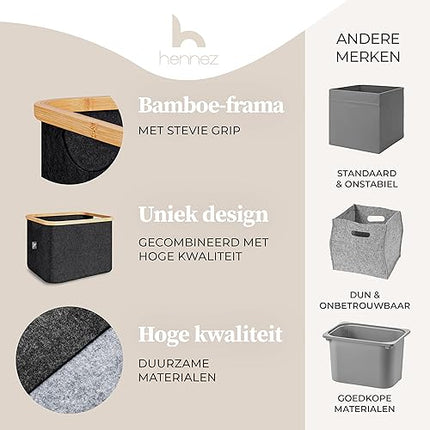 IKEA KALLAX - Panier de rangement en feutre gris