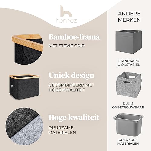 IKEA KALLAX - Panier de rangement en feutre gris - E-menage