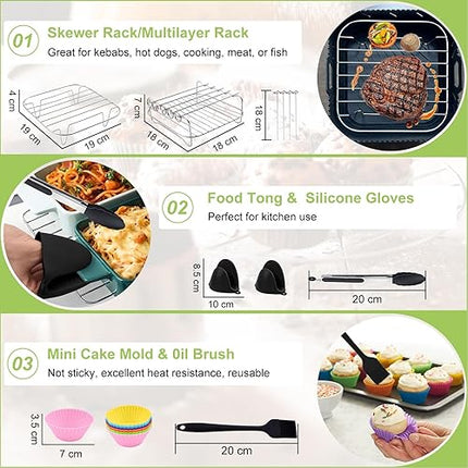 Bestash - Lot de 14 accessoires pour friteuse à air