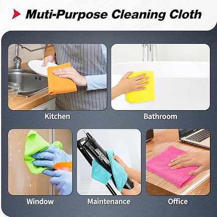 FIXSMITH -  Lot de 100 chiffons de nettoyage en microfibre