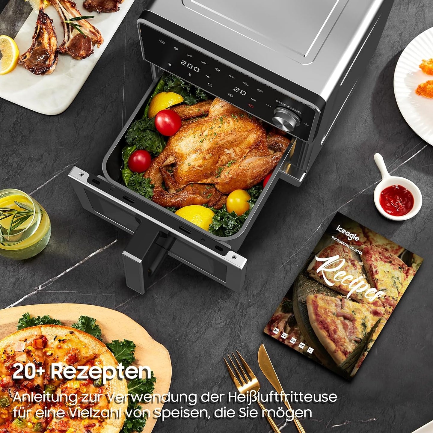 Iceagle XXL Air Fryer 8L – Ultra-Fast, Healthy & Family-Size Cooking