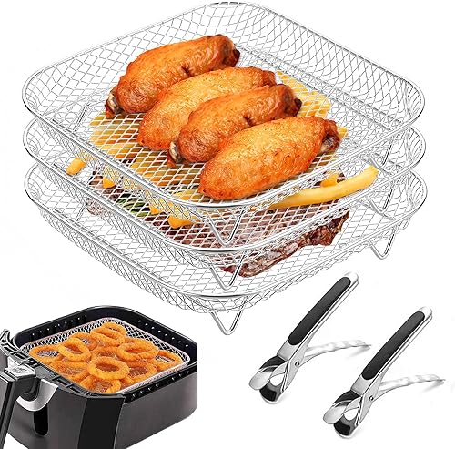Lot de 3 racks pour friteuse à air - E-menage