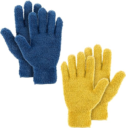 lot de 2 paires de gants de nettoyage en microfibre