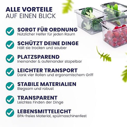 deuba® - lot de 6 boîtes de rangement de 5litres