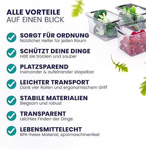 deuba® - lot de 6 boîtes de rangement de 5litres - E-menage