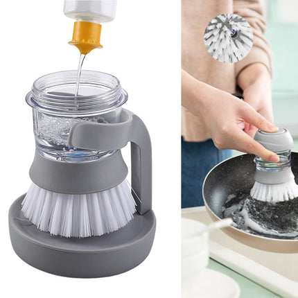Kitchen Dish Brush with Liquid Dispenser