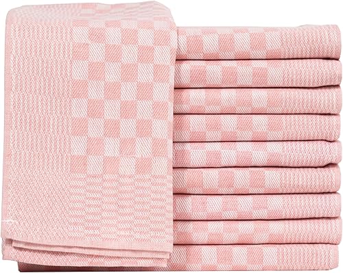 Lot de 10 torchons de luxe de 50 x 70 cm 100% coton 210 g/m² 75 g