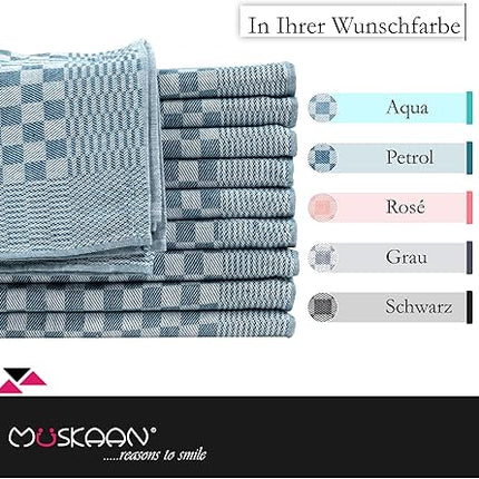Set of 10 luxury tea towels 50 x 70 cm 100% cotton 210 g/m² 75 g