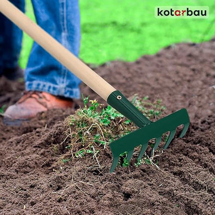 KOTARBAU® - Râteau de jardin avec 6 dents en acier - E-menage