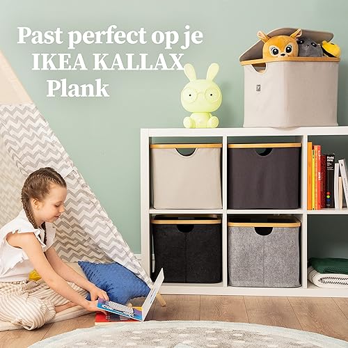 IKEA KALLAX - Panier de rangement en feutre gris - E-menage