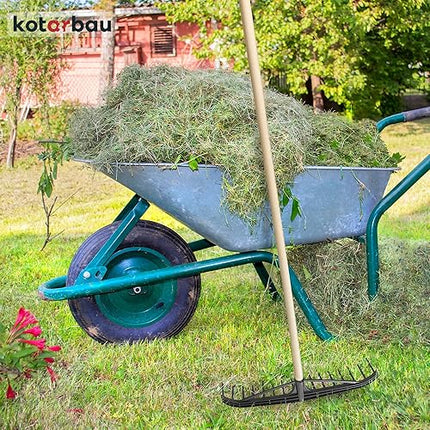 KOTARBAU® - Râteau robuste 610 mm , 18 dents avec manche - E-menage
