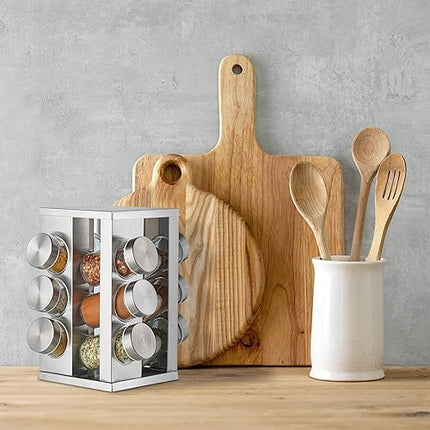 Relaxdays - tourniquet à épices avec un lot de 12 pots - E-menage