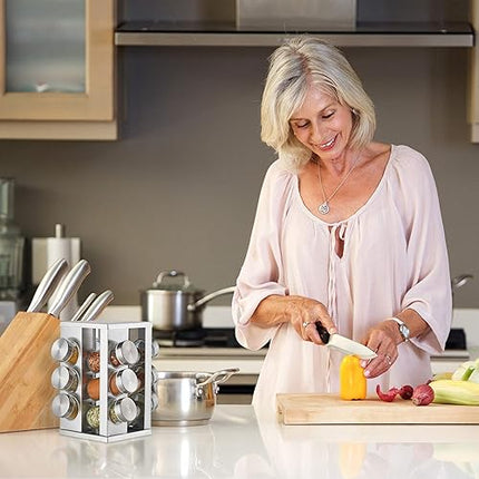 Relaxdays - tourniquet à épices avec un lot de 12 pots - E-menage