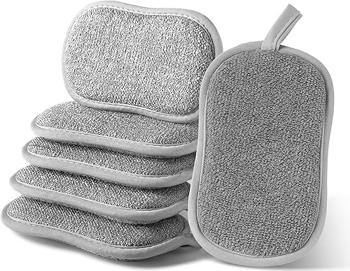 Lot de 6 Eponges vaseille microfibre