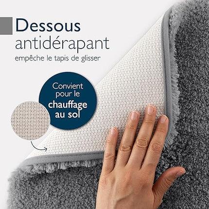 Beautissu BeauMare  - FL Tapis de Bain Absorbant et Antidérapant 80x50 cm