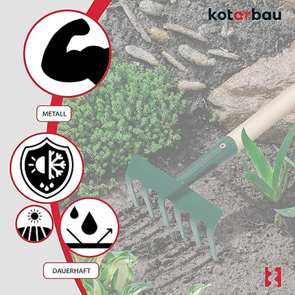 KOTARBAU® - Râteau de jardin avec 6 dents en acier - E-menage