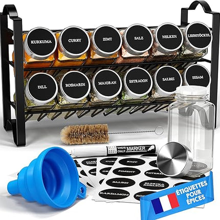 Deco haus® - etagere à epices avec pot à épices