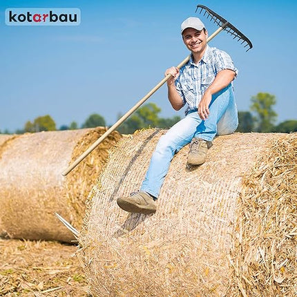 KOTARBAU® - Râteau robuste 610 mm , 18 dents avec manche - E-menage