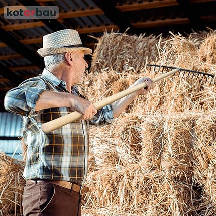 KOTARBAU® - Râteau robuste 610 mm , 18 dents avec manche - E-menage