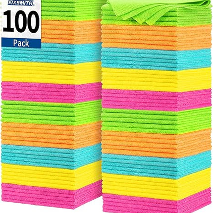 FIXSMITH -  Lot de 100 chiffons de nettoyage en microfibre