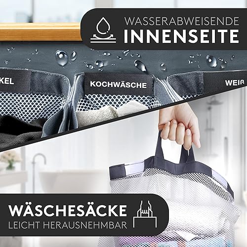FALKENWERK - Panier à linge avec couvercle 145 l - E-menage