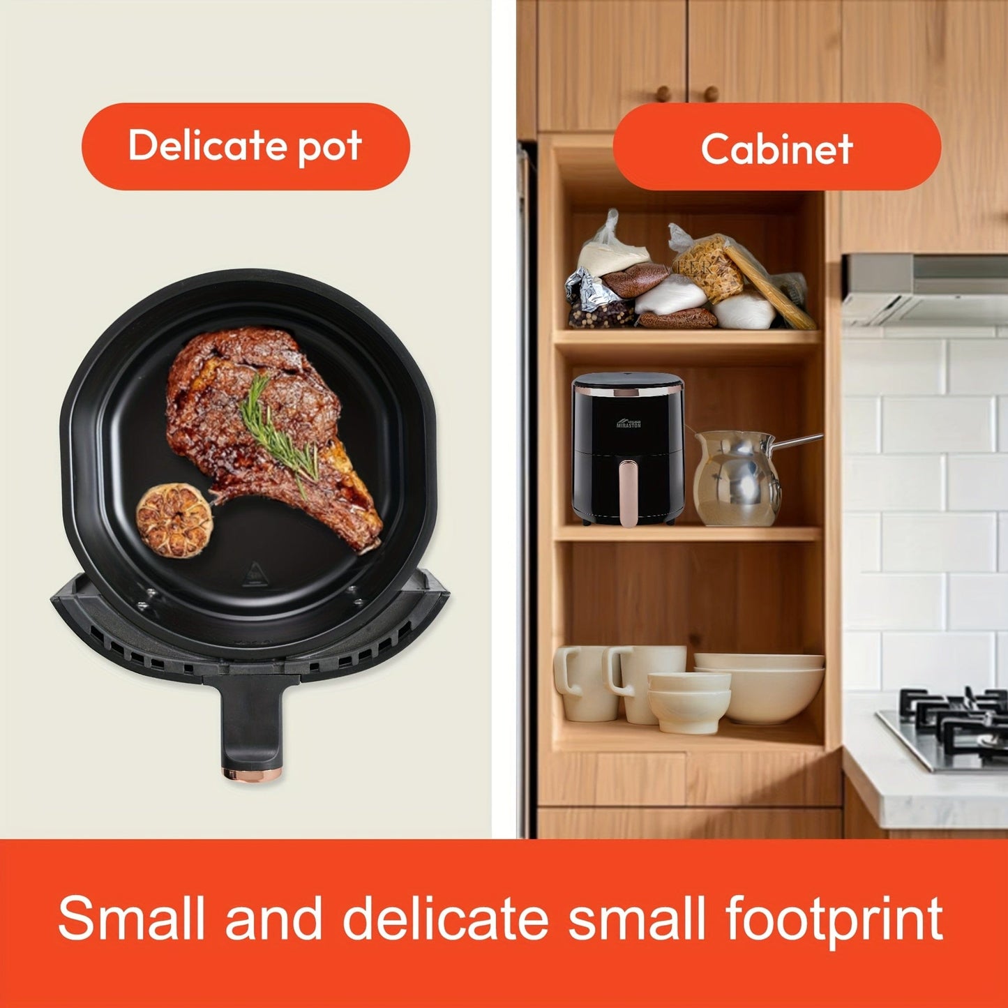 [Air Fryer] 8.5QT/3.6QT Air Fryer, Upgraded Large Capacity Suitable For 5-6 People, Smart Touch Screen For Easy Operation With 8 Preset Functions, Non-stick Coating For Easy Cleaning, Kitchen Accessories, Toaster Oven, Deep F