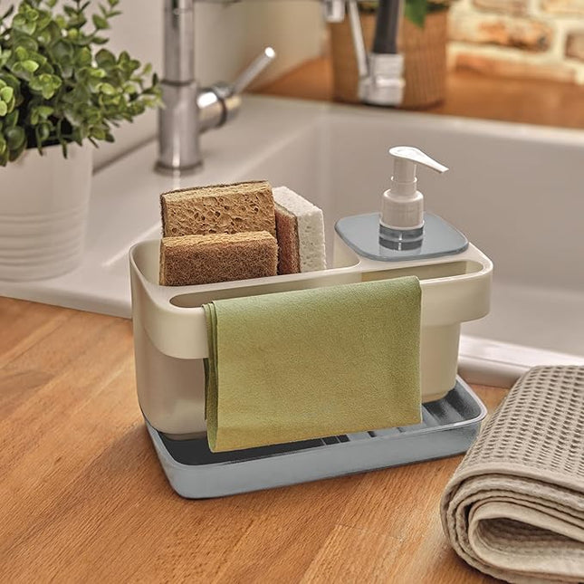 Organisateur d’évier multifonctionnel avec distributeur intégré - E-menage