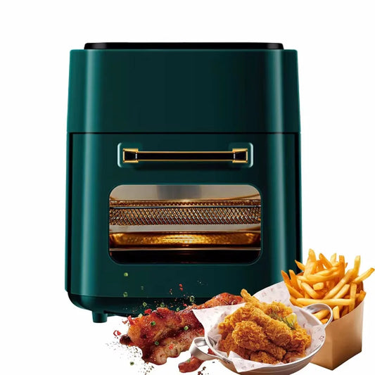 Grande friteuse à air numérique multifonction, four électrique, décollage, écran tactile, fenêtre visible, sans huile, 15l