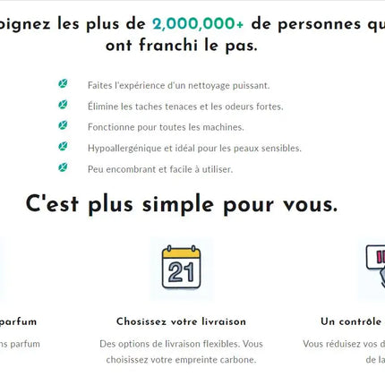Boîte de 3/6 de lessive en feuilles Eco Pure