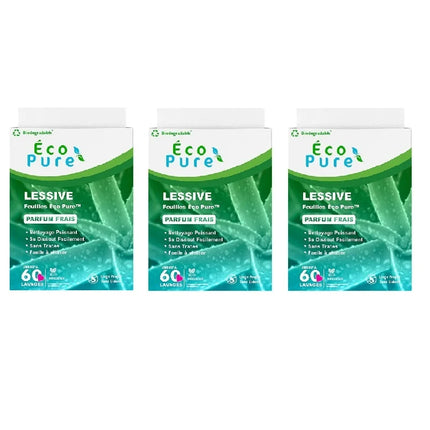 Boîte de 3/6 de lessive en feuilles Eco Pure