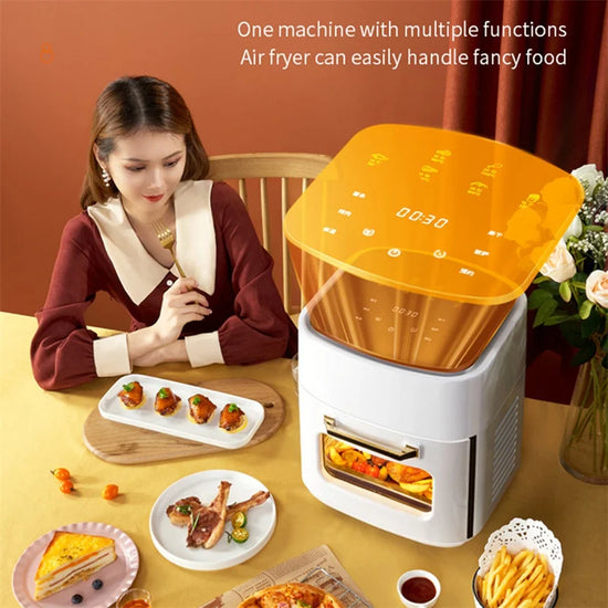 Large 15L Digital Air Fryer – Oil-Free Multi-Function Electric Oven with Touch Screen &amp; Visible Window