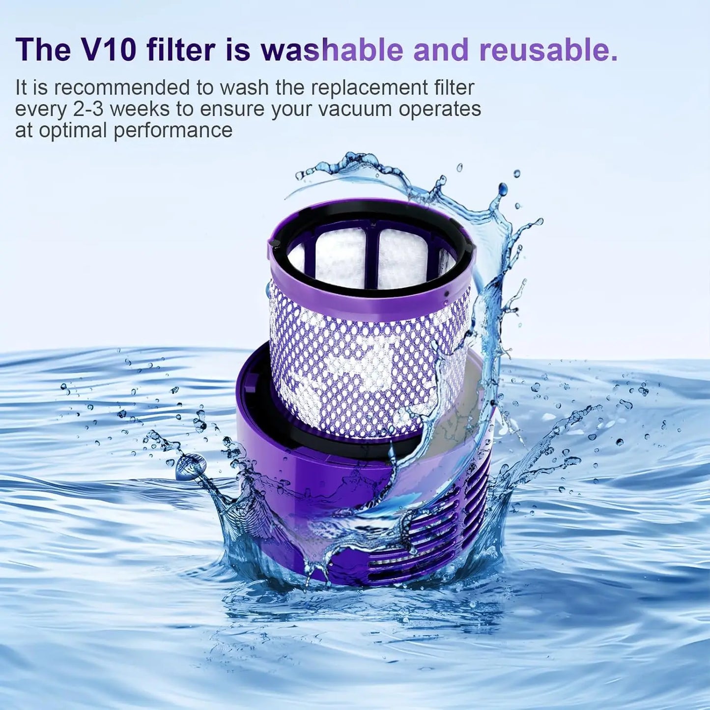 Two large trash cans suitable for V10 SV12 vacuum cleaner replaced the dust bucket V10 +HEPA filter.