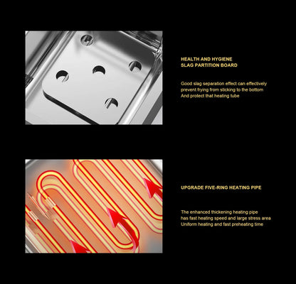 Electric Fryer 10L 2500W Industrial Deep Fryer Stainless Steel for French Fries Chicken chop Deep Fryer Commercial Fry Pan