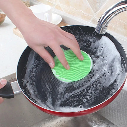Lot de 6 brosses de nettoyage en silicone souple ,tampons à récurer - E-menage