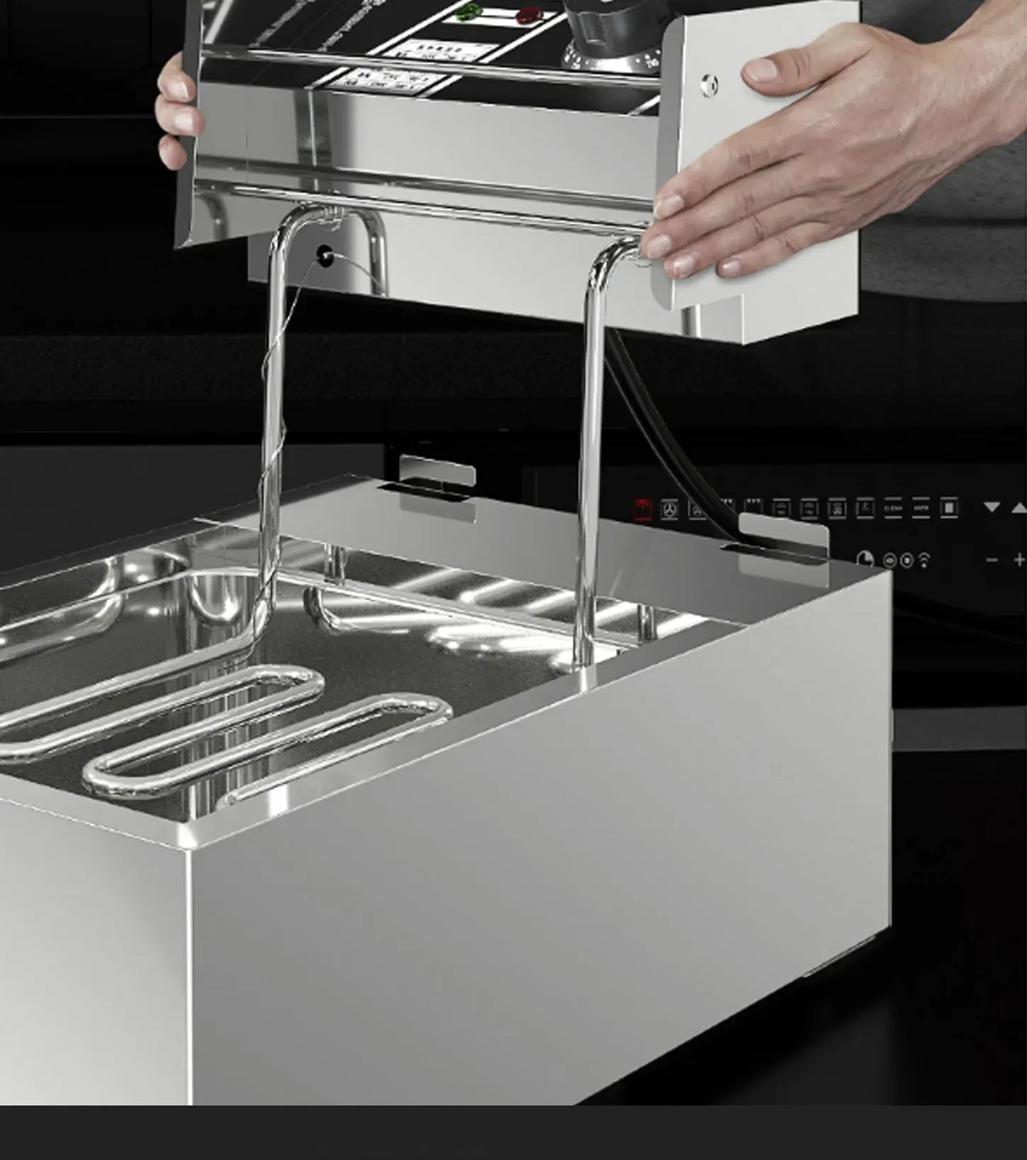 Electric Fryer 10L 2500W Industrial Deep Fryer Stainless Steel for French Fries Chicken chop Deep Fryer Commercial Fry Pan