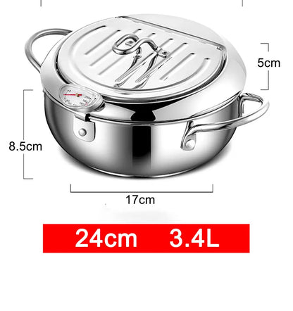 Japanese-style tempura fryer household small fryer oil-saving pot mini special temperature-controlled deep frying oil small pot