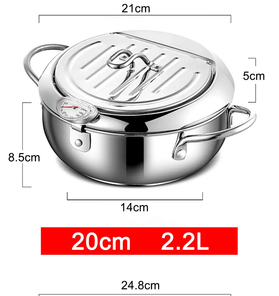 Japanese-style tempura fryer household small fryer oil-saving pot mini special temperature-controlled deep frying oil small pot