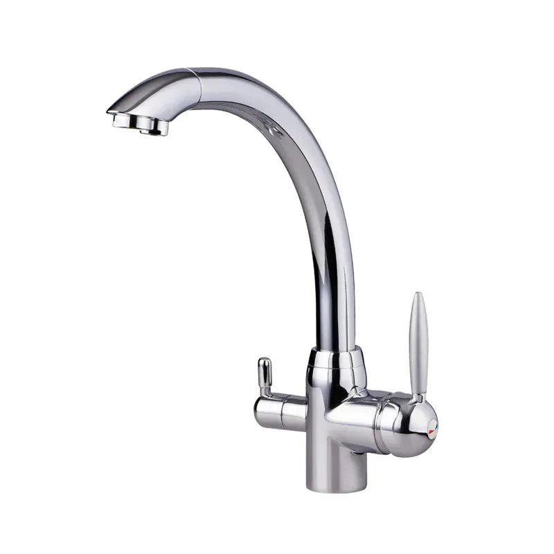 New Solid Brass Swivel 3 in 1 Drinking Water Kitchen Faucets Robinet Para Torneira Wels Sink Mixer Tri Flow 3 Way Filter Taps
