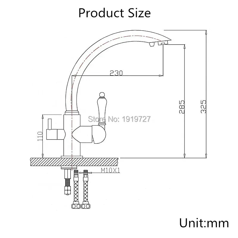 New Solid Brass Swivel 3 in 1 Drinking Water Kitchen Faucets Robinet Para Torneira Wels Sink Mixer Tri Flow 3 Way Filter Taps